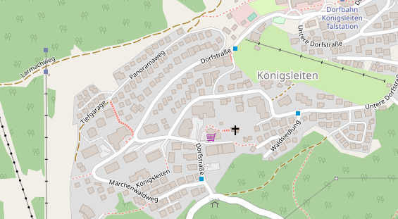 Pistenhotel auf Satellitenbild