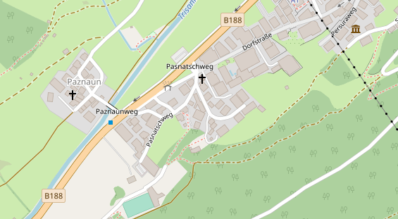 Pistenhotel auf Satellitenbild