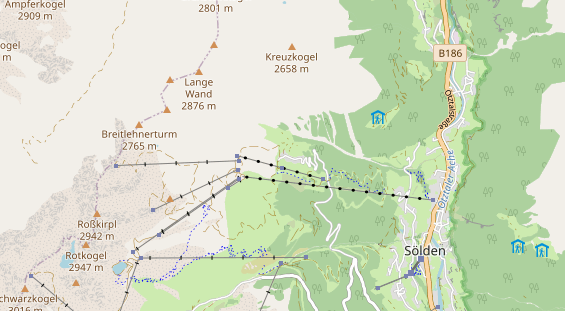 Pistenhotel auf Karte