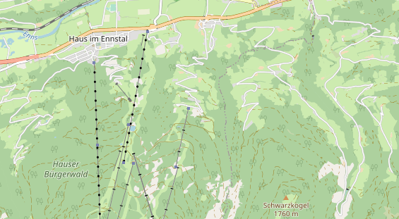 Pistenhotel auf Karte