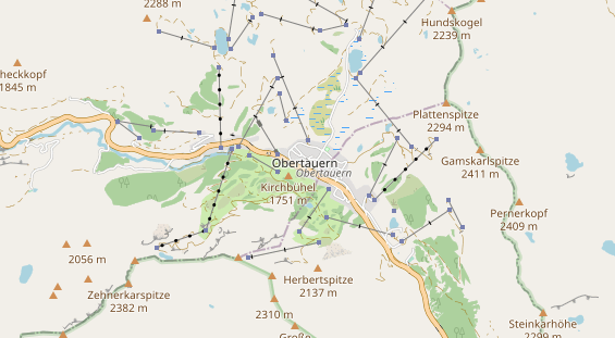 Pistenhotel auf Karte