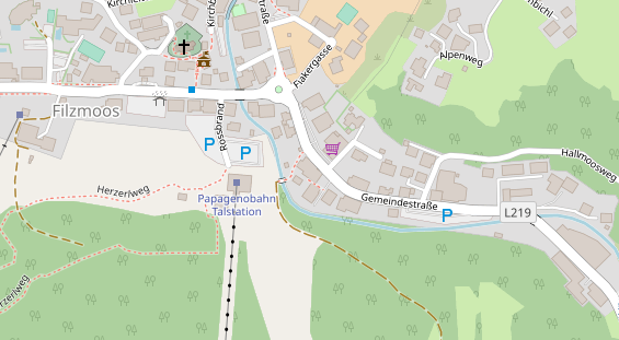 Pistenhotel auf Satellitenbild