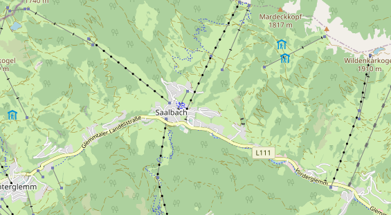 Pistenhotel auf Karte