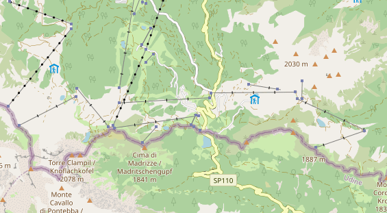 Pistenhotel auf Karte