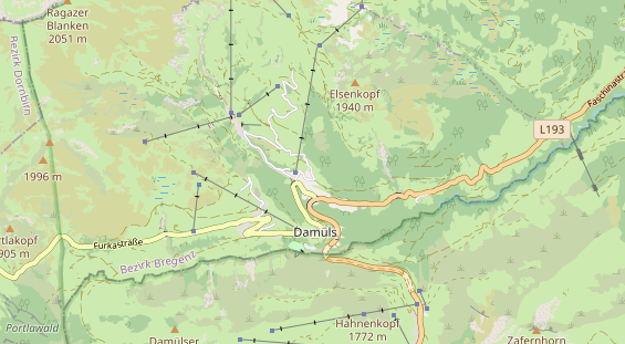 Pistenhotel auf Karte