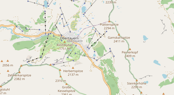 Pistenhotel auf Karte