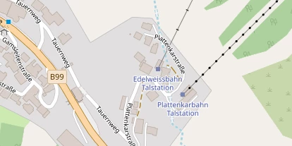 Pistenhotel auf Satellitenbild