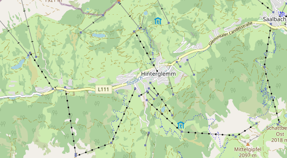 Pistenhotel auf Karte