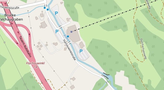 Pistenhotel auf Satellitenbild