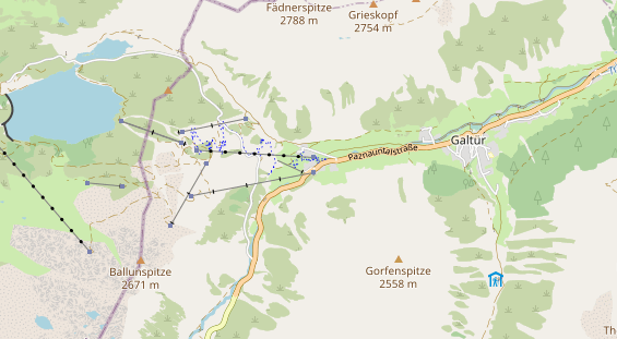 Pistenhotel auf Karte