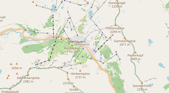 Pistenhotel auf Karte