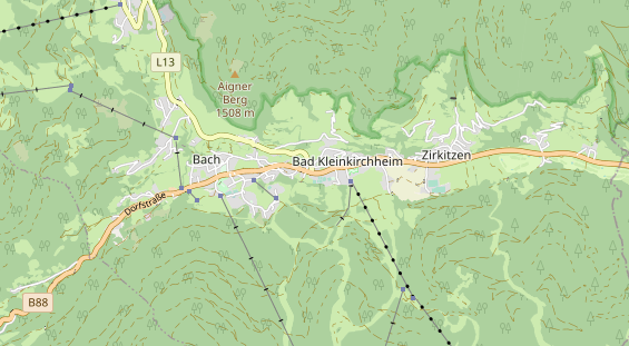 Pistenhotel auf Karte