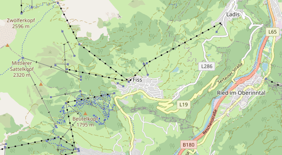 Pistenhotel auf Karte