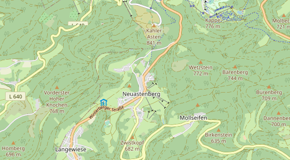 Pistenhotel auf Karte