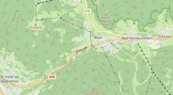 Pistenhotel auf Karte