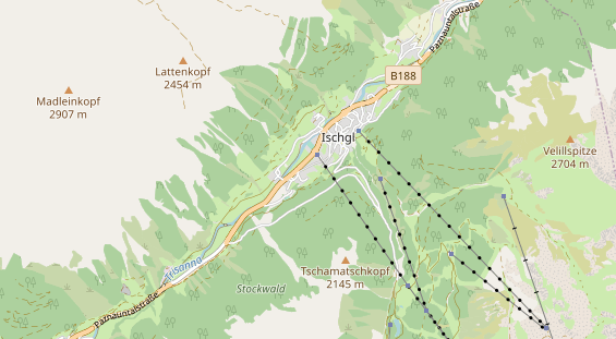 Pistenhotel auf Karte