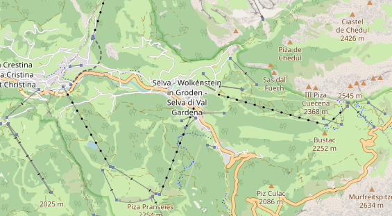 Pistenhotel auf Karte