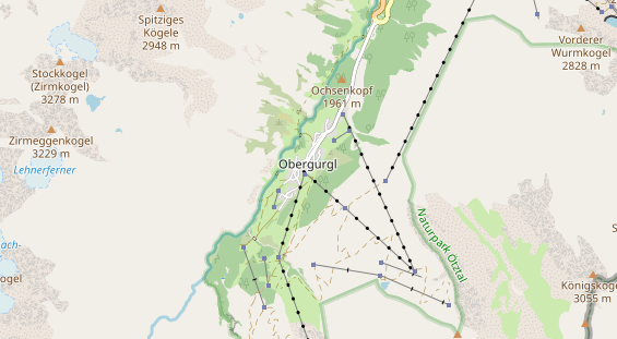 Pistenhotel auf Karte