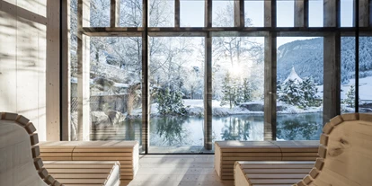 Hotels an der Piste - Hotel-Schwerpunkt: Skifahren & Familie - Wolkenstein/Gröden Südtirol - Sauna Winter - Hotel ADLER DOLOMITI