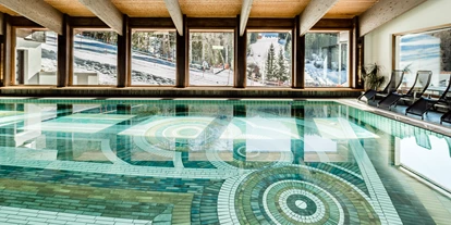 Hotels an der Piste - Parkplatz: kostenlos beim Hotel - Wolkenstein/Gröden Südtirol - Schwimmbad - Sporthotel Obereggen