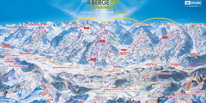 Hotels an der Piste - Après Ski im Skigebiet: Skihütten mit Après Ski - Schladming-Dachstein - Pistenpanorama der Skiregion Schladming-Dachstein - Skiregion Schladming-Dachstein