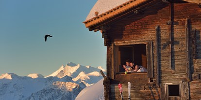 Hotels an der Piste - Après Ski im Skigebiet: Schirmbar - Saas-Fee - Skigebiet Aletsch Arena