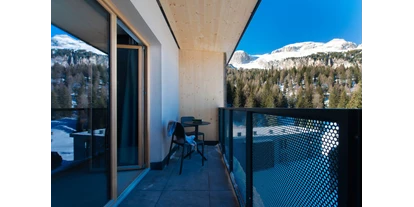 Hotels an der Piste - Parkplatz: kostenlos beim Hotel - Wolkenstein/Gröden Südtirol -  Balkon Deluxe Zimmer - Sports&Nature Hotel Boè