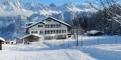 Hotels an der Piste - Hotel-Schwerpunkt: Skifahren & Familie - Haldenstein - Hotel Pizzeria Mittenwald Flumserberg Tannenheim