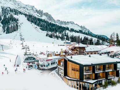 Hotels an der Piste - Hotel-Schwerpunkt: Skifahren & Wellness - Wolkenstein-Gröden - Ski in Ski out - Sporthotel Passo Carezza
