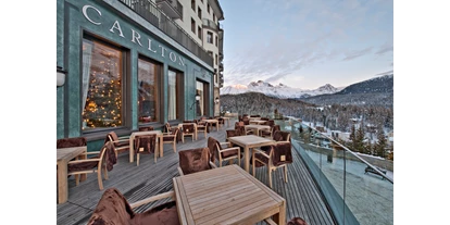Hotels an der Piste - Sonnenterrasse - Maloja - Terrasse - Carlton Hotel St. Moritz - Carlton Hotel St.Moritz