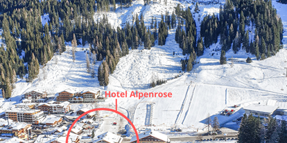 Hotels an der Piste - Hotel-Schwerpunkt: Skifahren & Kulinarik - Lage direkt an Piste und 4er-Sessellift - **** Hotel Alpenrose Zauchensee