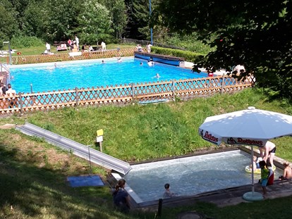 Hotels an der Piste - Pools: Innenpool - das wohl höchstgelegene Freibad Deutschlands in Todtnauberg  - Panorama Lodge Sonnenalm Hochschwarzwald