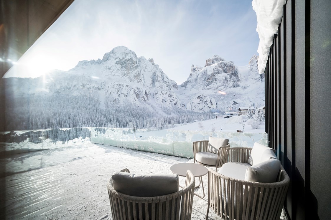 Skihotel: Suite mit großer Terrasse und magischer Sicht  - Hotel Cappella