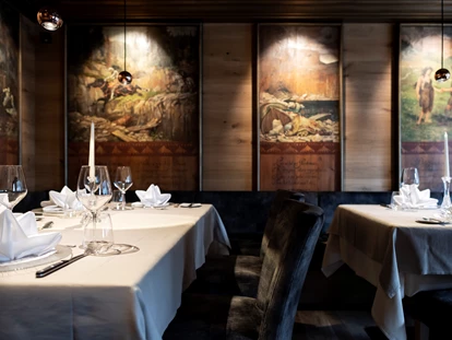 Hotels an der Piste - Corvara - Rollerstube - künstlerischer Speisesaal für spezielle Veranstaltungen - Hotel Cappella