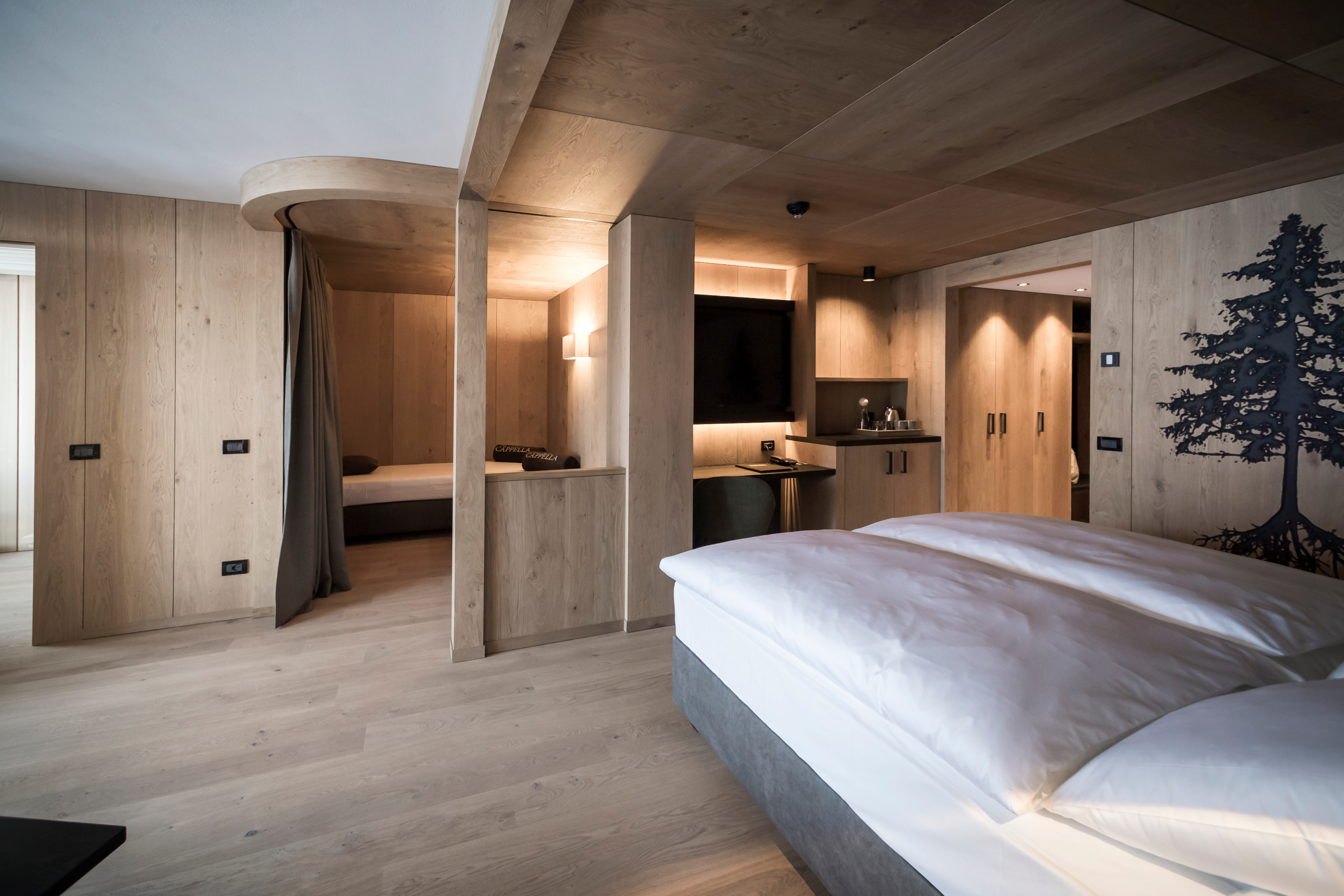 Skihotel: Neue Zimmer mit 4 Betten - Hotel Cappella - Relais & Chateaux