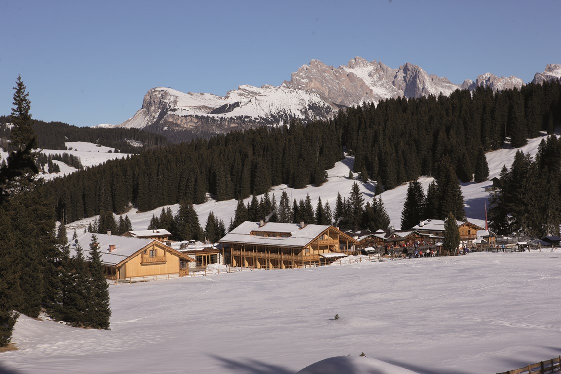Skihotel: Außenansicht Hotel Tirler  - Tirler - Dolomites Living Hotel