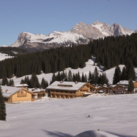 Skihotel: Außenansicht Hotel Tirler  - Tirler - Dolomites Living Hotel