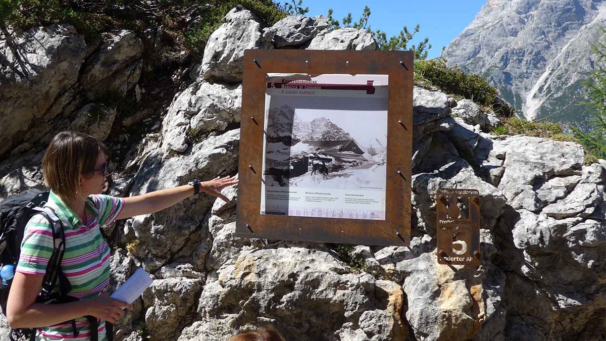 Berghotel Sexten Ausflugsziele Bellum Aquilarum - Freilichtmuseum 1. Weltkrieg und die Festung Mitterberg
