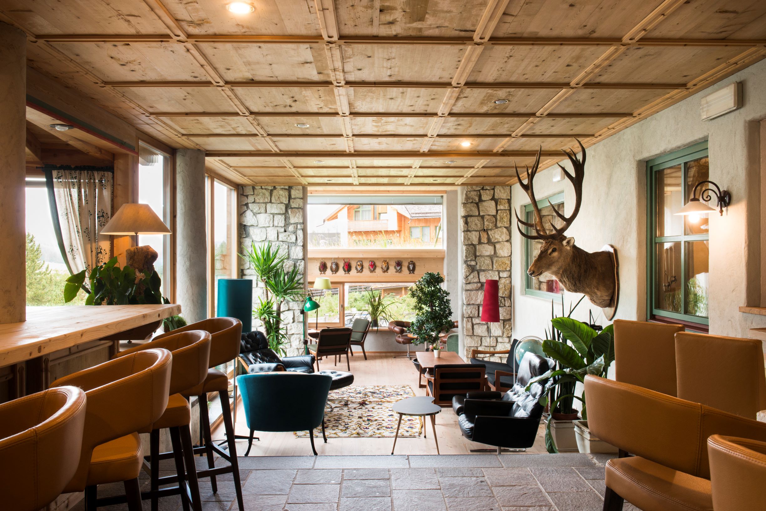 Skihotel: Hotelhalle - Berghotel Sexten