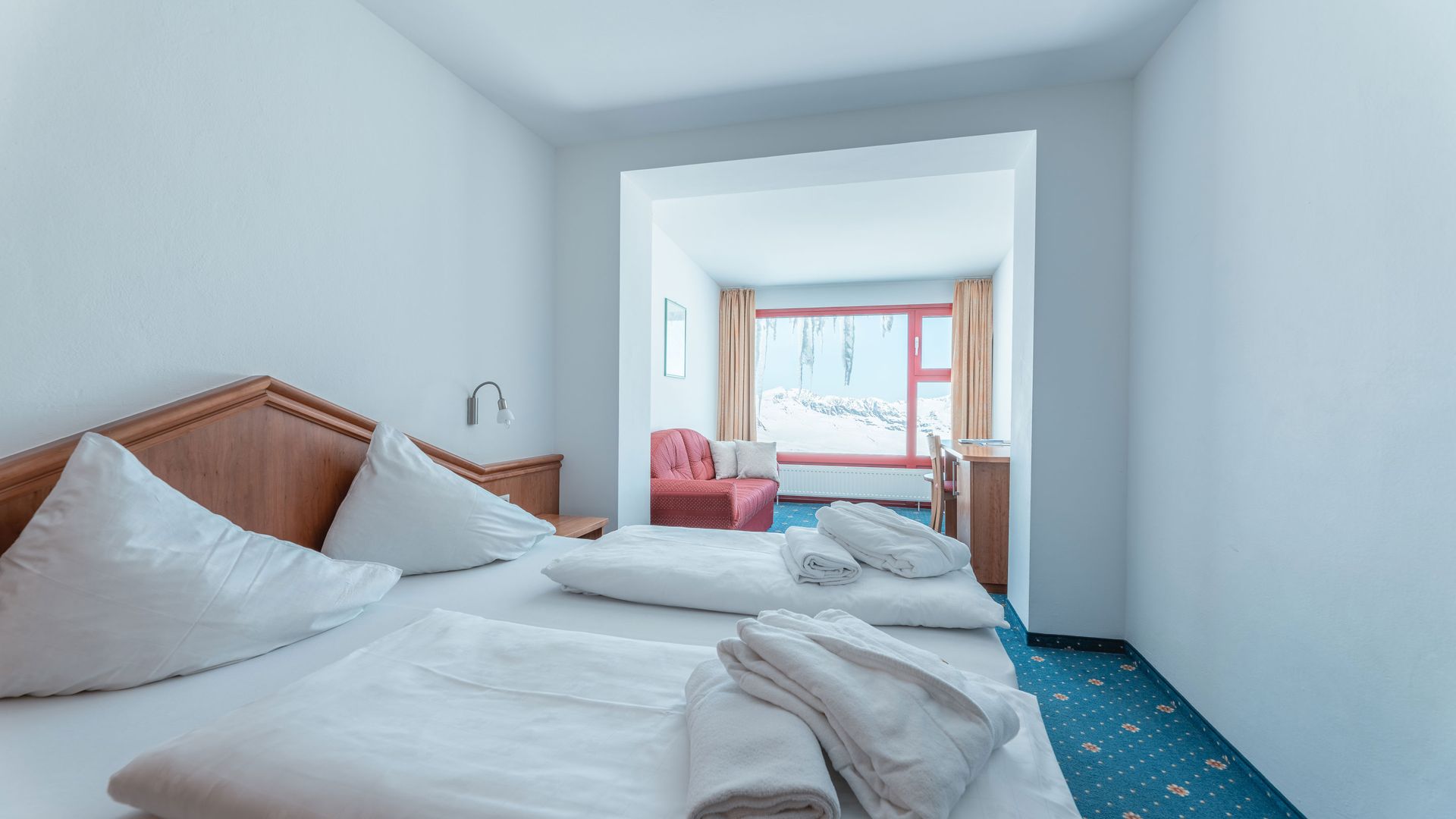 Glacier Hotel Grawand Zimmerkategorien Doppelzimmer mit Panoramafenster