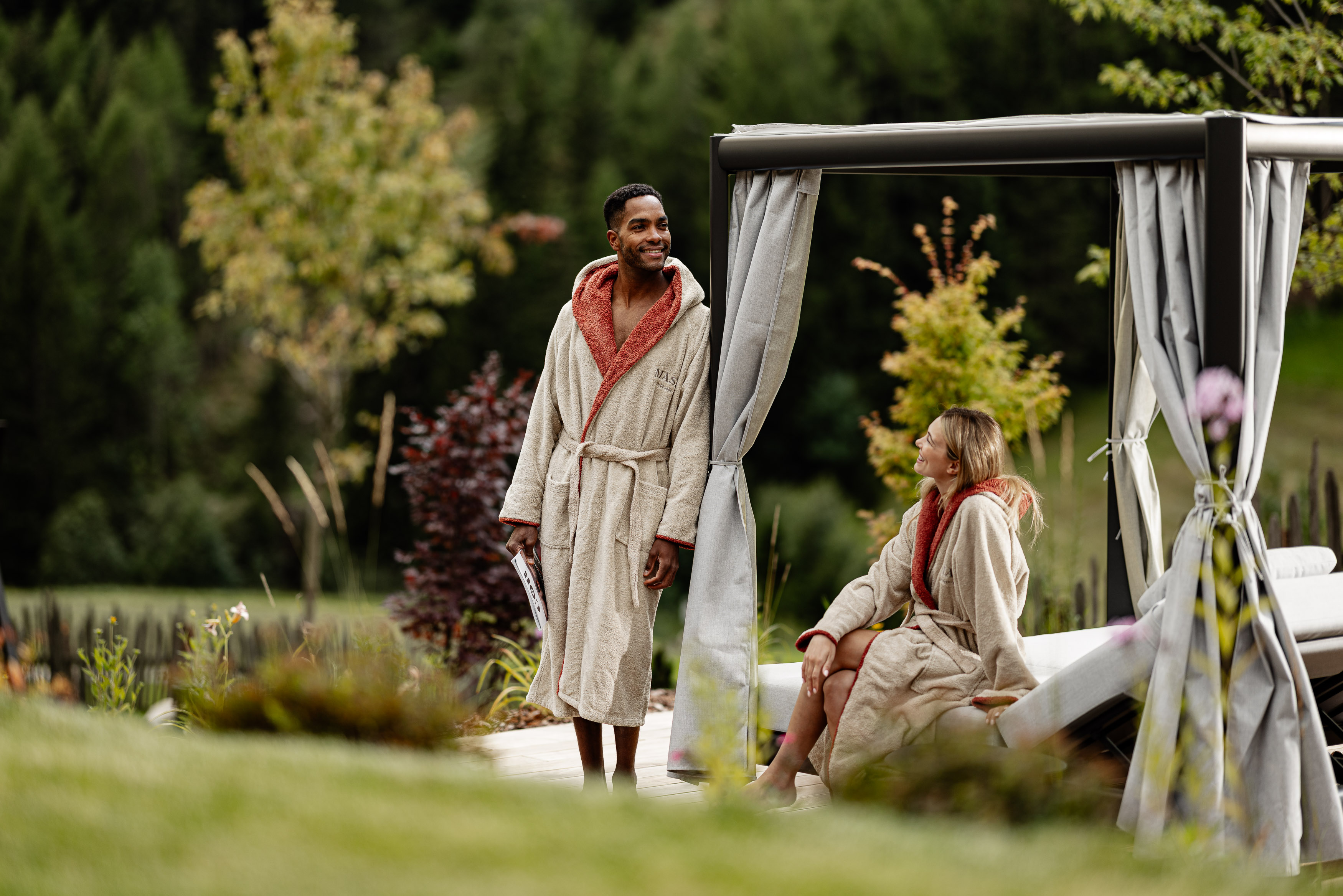 Skihotel: Gartenanlage - Hotel Masl