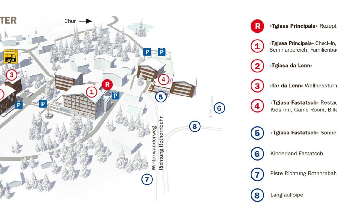 Skihotel: Resortplan Winter - Valbella Resort