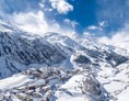 Skigebiet: Ort Obergurgl.
Blick in Richtung Talende - Hohe Mut | Hangerer - Skigebiet Gurgl