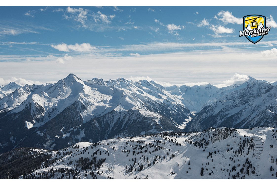 Skigebiet: Mayrhofner Bergbahnen - Aussicht am Penken - Mayrhofner Bergbahnen