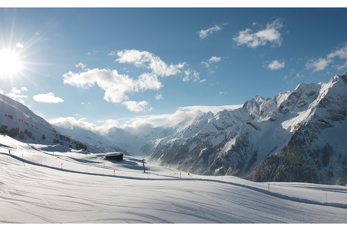 Skigebiet: Mayrhofner Bergbahnen - Aussicht am Ahorn - Mayrhofner Bergbahnen