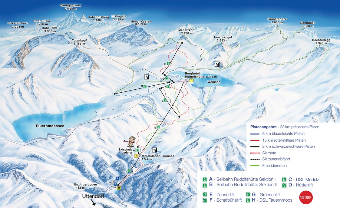 Skigebiet: Skigebiet Weißsee Gletscherwelt