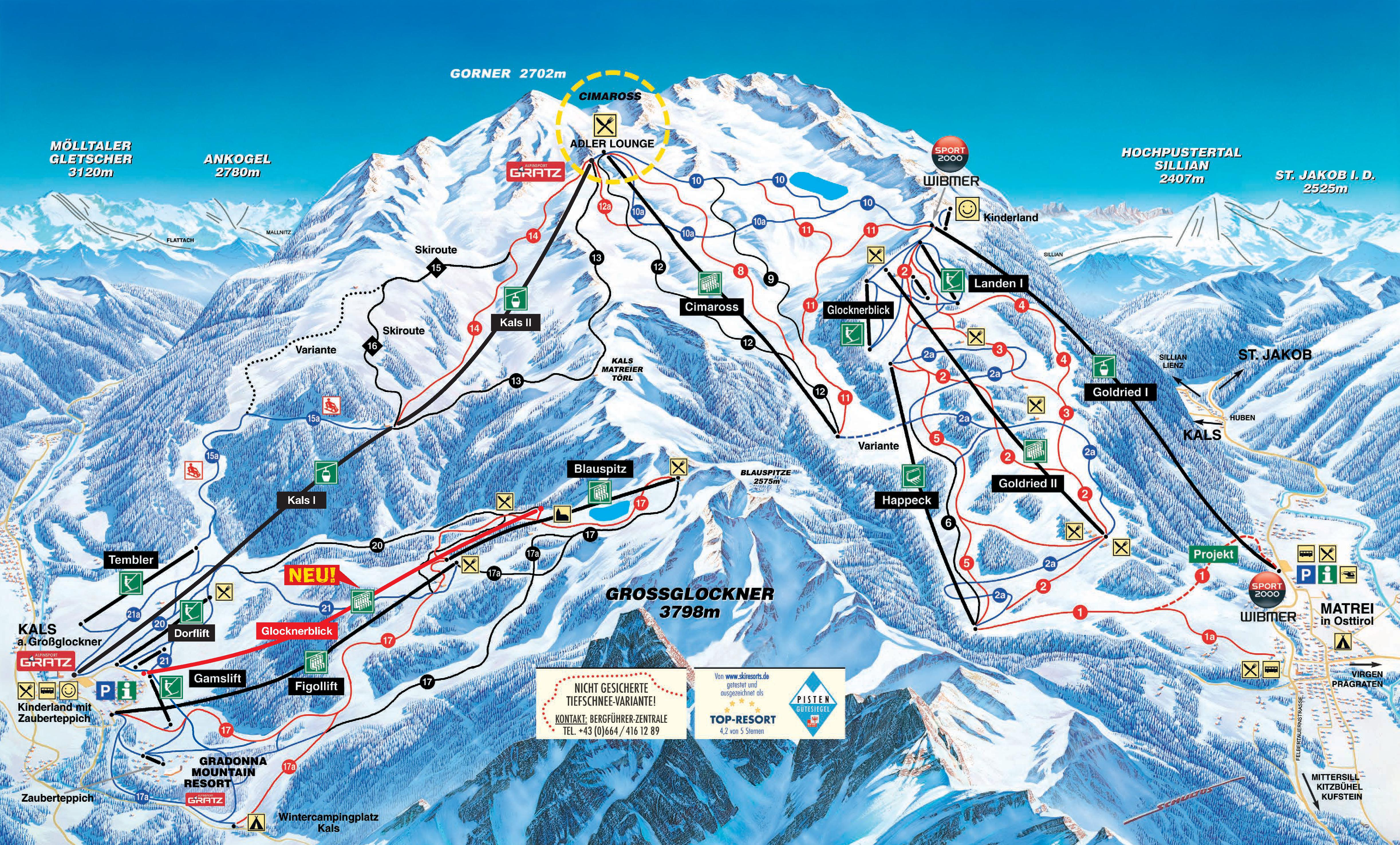 Skigebiet: Skigebiete Großglockner Resort Kals – Matrei