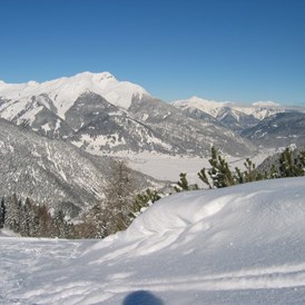 Skigebiet: Ausblick Marienberg über den Talkessel - Marienbergbahn Biberwier