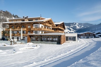 Skihotel: Außenansicht Hotel Winter - Ski & Bike Hotel Wiesenegg