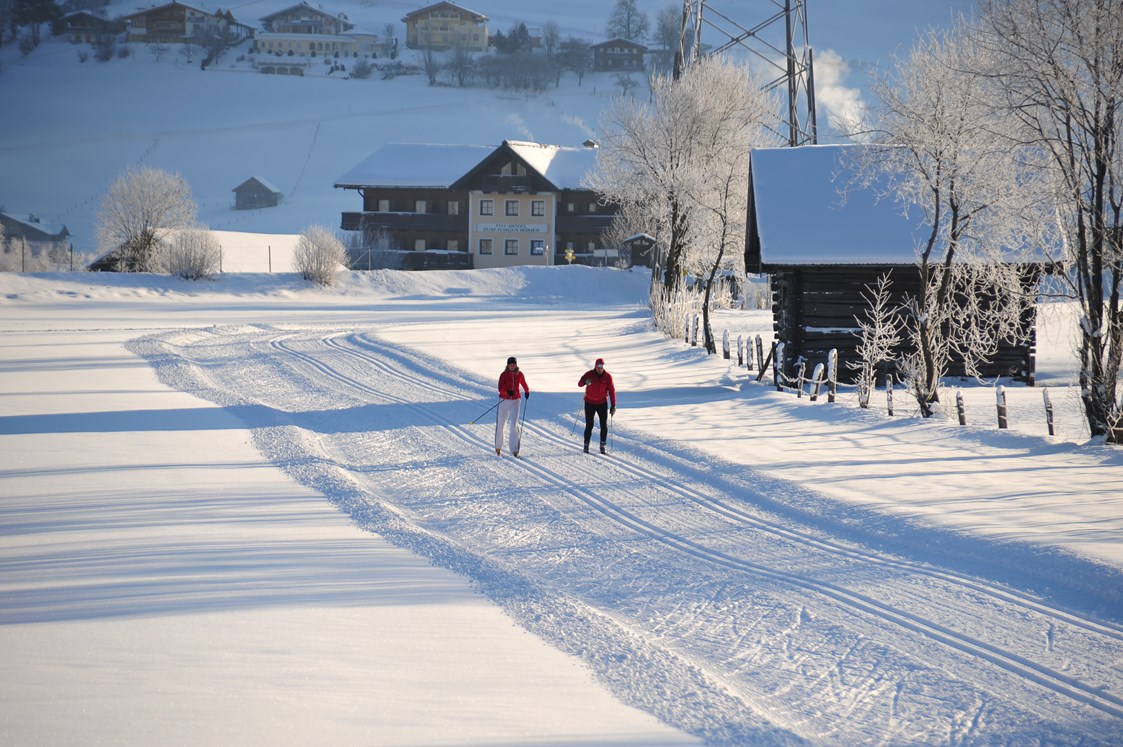 Skihotel: Langlaufen -direkt vom Hotel führt die Spur auf 260 km r Einstieg in das 260 km bestens gespurter Loipen aller Schwierigkeitsgrade - für Familien und Sportler - Hotel Zum Jungen Römer